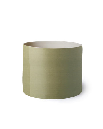 Bloom pot in olive green